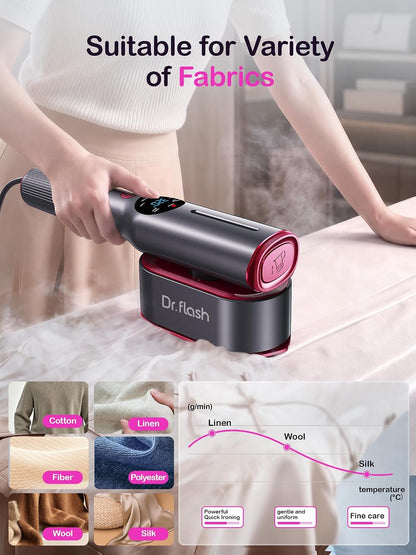 2 in 1 Handheld Garment Steamer and Iron for Clothes Travel Size